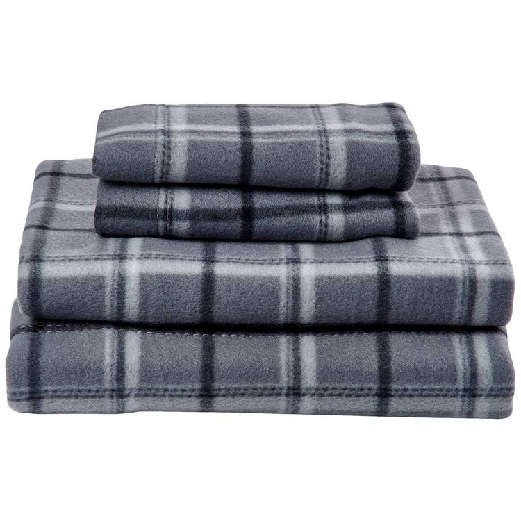 Ashley Cooper(tm) Thunder Plaid Fleece Sheet Set