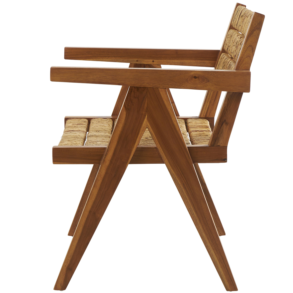 9th & Pike® Bohemian Brown Teak Wood Accent Chair