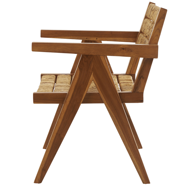 9th & Pike&#174; Bohemian Brown Teak Wood Accent Chair