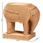 bali & pari Elissa Bohemian Light Honey Rattan Elephant End Table - image 6