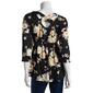 Womens Due Time 3/4 Sleeve Cross Back Floral Maternity Blouse - image 2