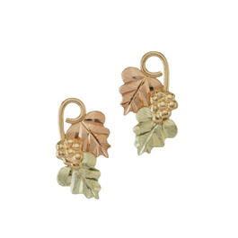Black Hills Gold 10kt. Gold 12kt. Leaf  Stud Earrings