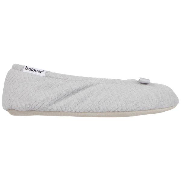 Womens Isotoner Sculpted Terry Ballerina Slippers