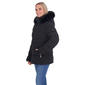 Womens Calvin Klein Puffer Coat with Faux Fur Trimmed Hood - image 2