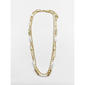 Design Collection Faux Biwa Pearl Station Layered Necklace - image 1