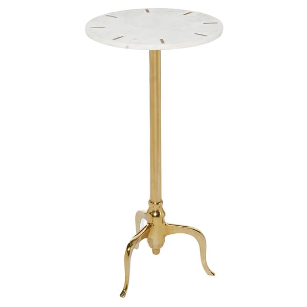 9th & Pike&#40;R&#41; Marble Contemporary Accent Table