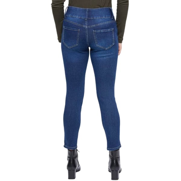 Petite Royalty Basic Three Button High Rise Rip Skinny Jeans