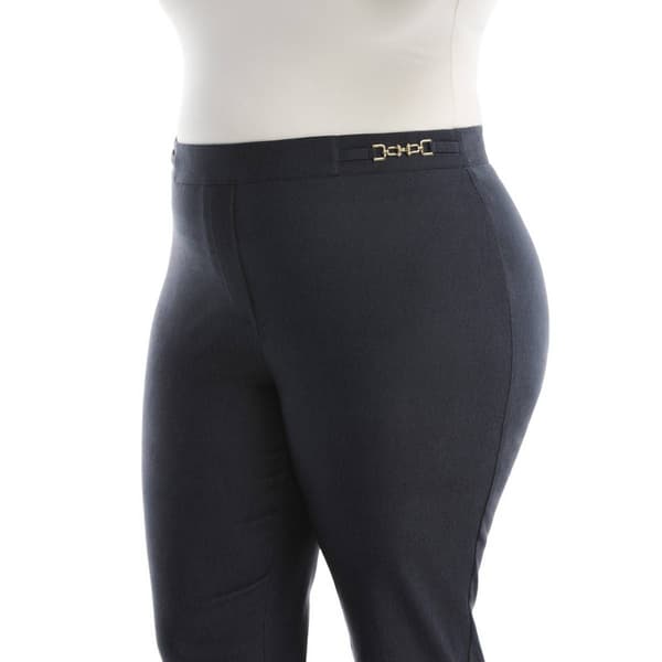 Plus Size Rafaella® Pull On Horse Bit Denim Capris