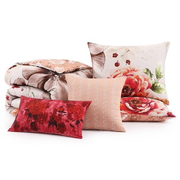Bebejan&#174; Hazy Blossom Cotton 5pc. Reversible Comforter Set