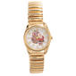 Gold-Tone Round Metal Bangle Watch W/Glitter Santa - PT10165B - image 1