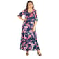 Plus Size 24/7 Comfort Apparel Paisley Cold Shoulder Maxi Dress - image 1