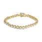 Haus of Brilliance 14kt. Gold-Plated Diamond Circle Link Bracelet - image 1