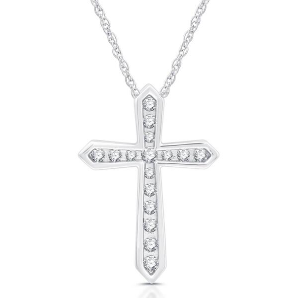 Nova Star&#40;R&#41; 1/4ctw. Lab Grown Diamond Cross Pendant Necklace - image 