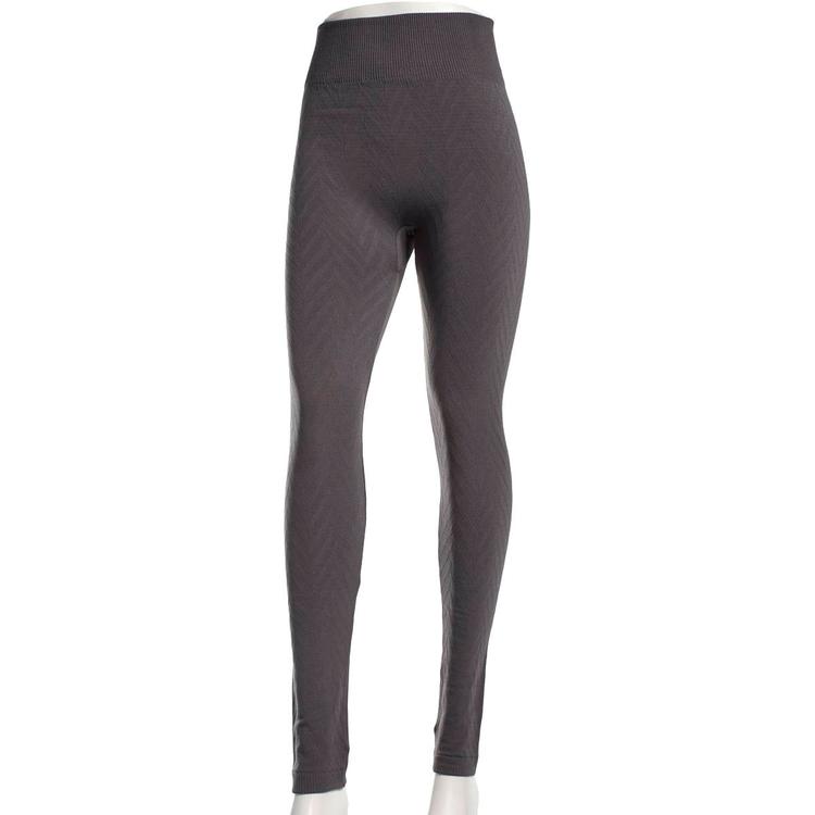 Plus Size Runway Ready Chevron Fleece Lined Leggings - Grey