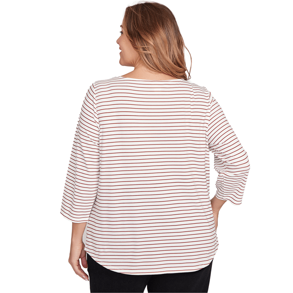 Plus Size Ruby Rd. Must Haves II Fall Harvest Stripe Tee