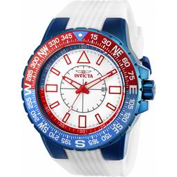 Mens Invicta Aviator White Dial Quartz Watch - 23997