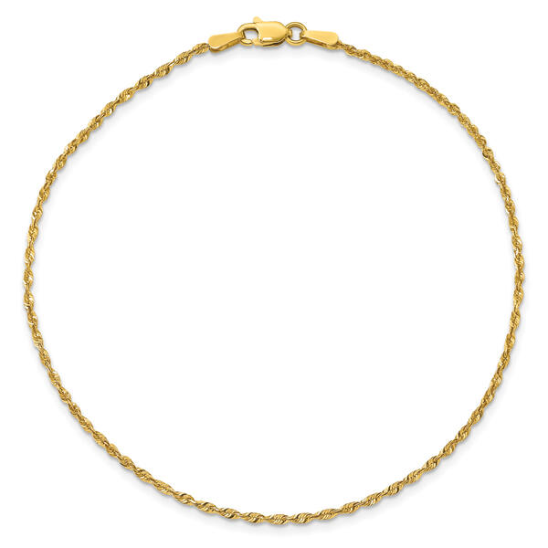 Gold Classics&#40;tm&#41; 1.5mm. Diamond Cut Light Rope Bracelet - image 