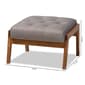 Baxton Studio Naeva Mid-Century Wood Footstool - image 9
