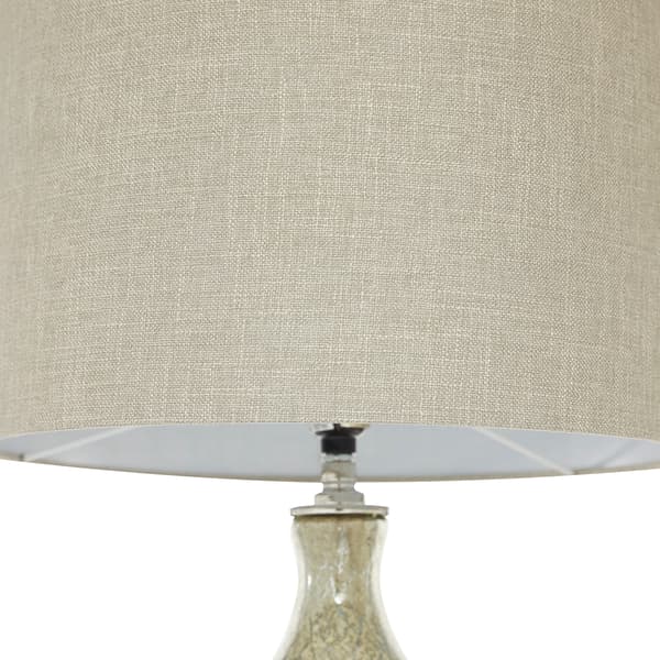 9th & Pike&#174; Silver Glass Table Lamp with Linen Shade