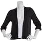 Womens Notations Long Sleeve Solid Hacci Short Cardigan - image 1