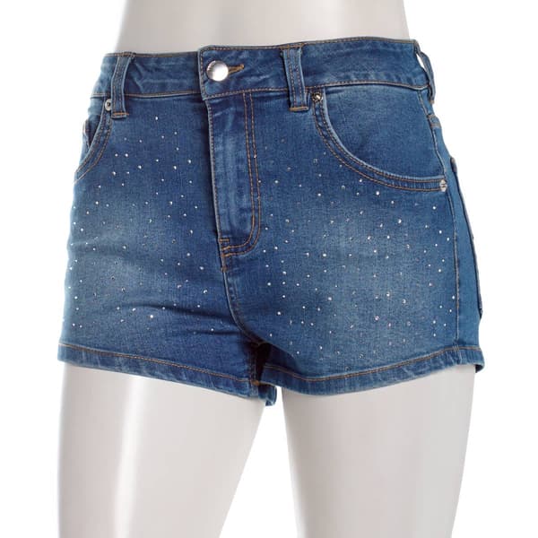 Juniors Love Tree Rhinestone Denim Shorts