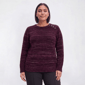 Plus Size Napa Valley Long Sleeve Solid Button Shoulder Sweater - image 1