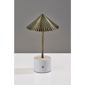 Adesso Mika Cordless LED Table Lamp with Antique Brass Shade - image 7