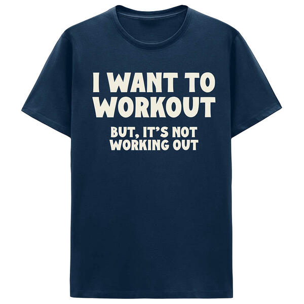 Young Mens Not Working Out Short Sleeve Graphic Tee - image 