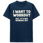 Young Mens Not Working Out Short Sleeve Graphic Tee - image 1