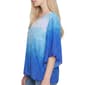 Womens NY Collection Watercolor Ombre Poncho Blouse - image 3