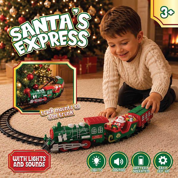 Christmas Scaffold Track Train Set - image 