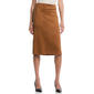 Petite Rafaella(R) Novelty Belt Suede Midi Skirt - image 1