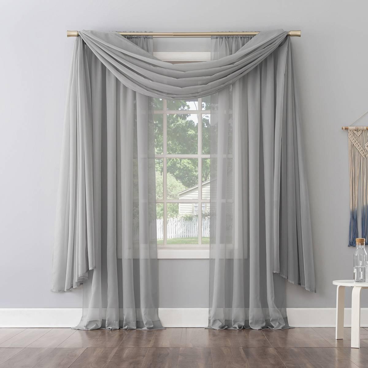 Roma II Voile Sheer Scarf - 59x216