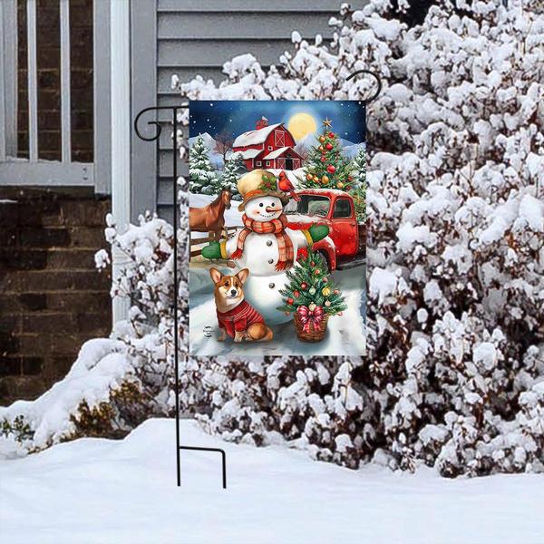 Briarwood Lane Country Snow Day Garden Flag