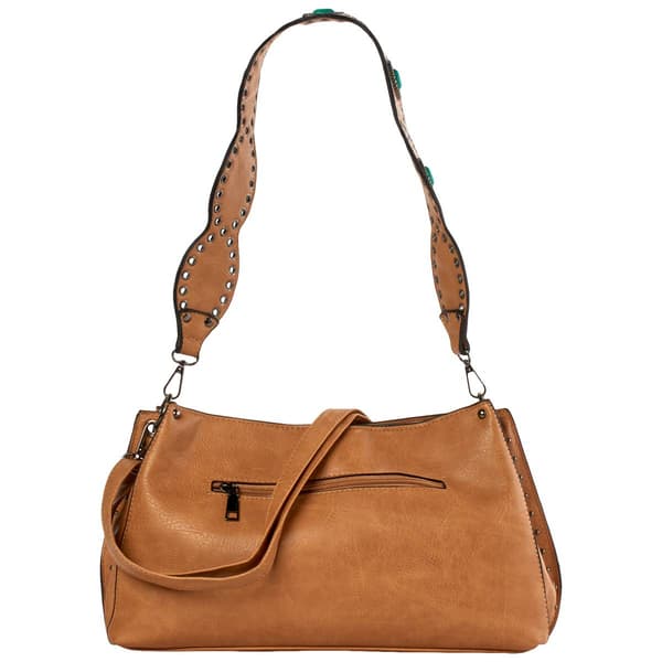 Sam & Hadley Triple Compartment Riveted Strap Crossbody
