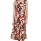 Womens Connected Apparel Sleeveless Print Ruched Waist Midi Dress - image 3