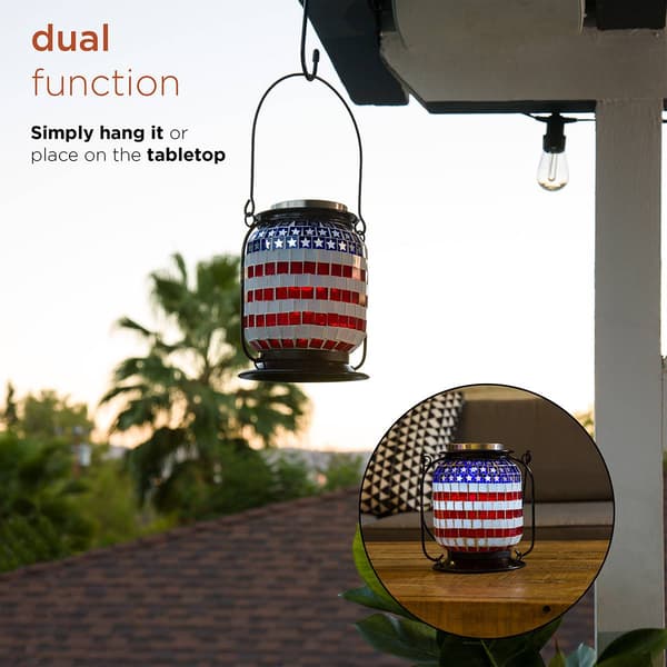Alpine Solar Patriotic LED Lantern