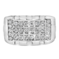 Mens Haus of Brilliance 1/4ctw. Diamond 3-Row Channel Band Ring - image 1