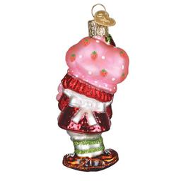 Old World Christmas Strawberry Shortcake& Custard Glass Ornament