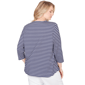 Plus Size Ruby Rd. Must Haves II Square Neck Stripe Tee - image 2