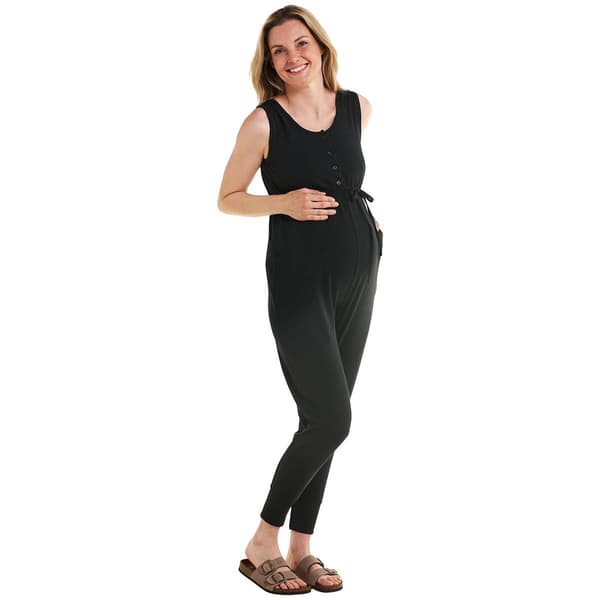 Womens Times Two Sleeveless Jogger Tank Maternity Jumpsuit