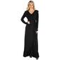 Womens 24/7 Comfort Apparel Ruffled Neck Long Sleeve Long Dress - image 1