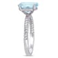 Gemstones Classics™ 14kt. White Gold Aquamarine Twist Ring - image 4