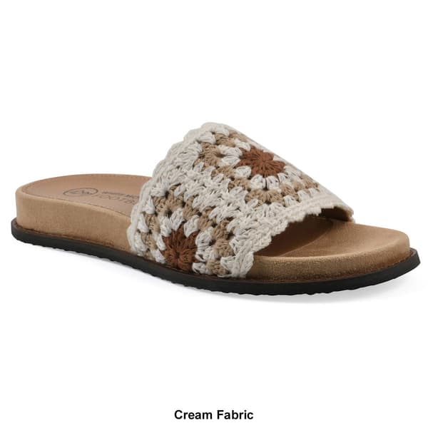 Womens White Mountain Maxim Slide Sandals