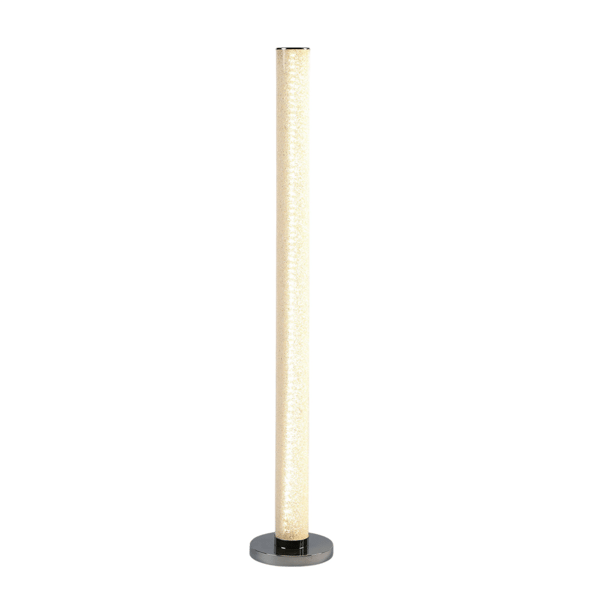 HomeRoots 49in. White Metal LED Column Floor Lamp