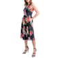 Womens 24/7 Comfort Apparel Floral Sleeveless Midi Dress - image 3