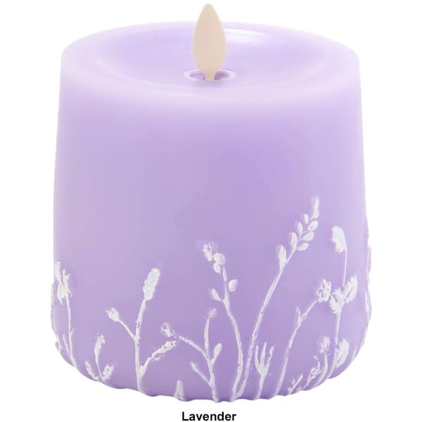 Luminara 4x4.5 Embossed Teardrop Flameless LED Candle Boscov's