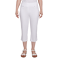 Womens Ruby Rd. Key Items Fringe Hem Stretch Denim Capris - image 1