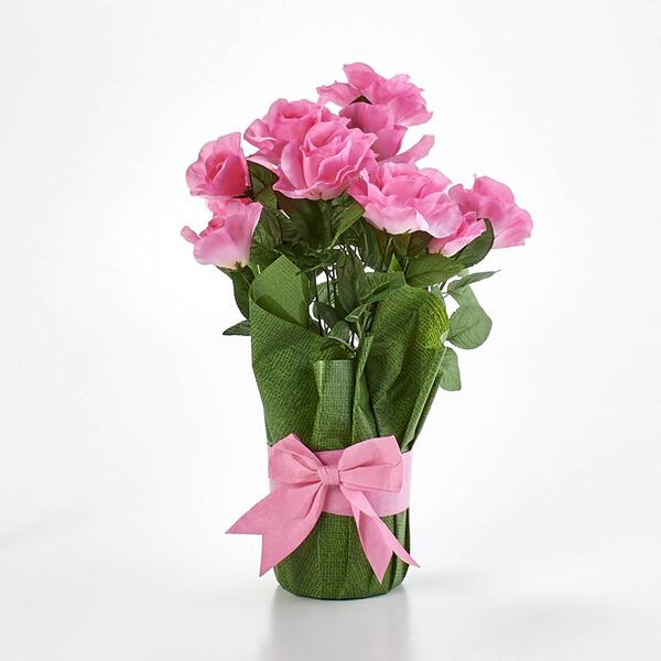 Artificial 18in. Pink Roses - image 