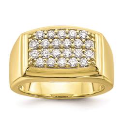 Mens Pure Fire 14kt. Yellow Gold Lab Grown Diamond Ring